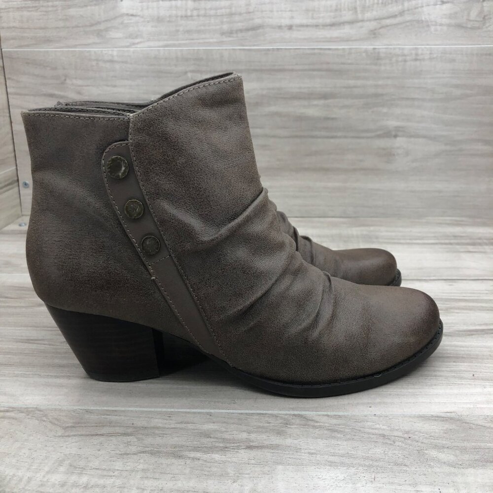 Baretrap Ankle Boots Womens 7.5M Riviera Brown Zip Booties